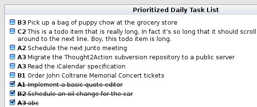 New todo task list screenshot