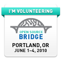 I'm Volunteering at Open Source Bridge – June 1–4, 2010 – Portland, OR Open Source Bridge 2010 Badge